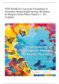 TEST BANK For Varcarolis' Foundations of Psychiatric-Mental Health Nursing&comma; 9th Edition by Margaret Jordan Halter Chapters 1 - 36 &vert; Complete