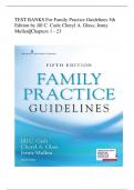 TEST BANKS For Family Practice Guidelines 5th Edition by Jill C&period; Cash&semi; Cheryl A&period; Glass&semi; Jenny Mullen&vert;&vert;Chapters 1 - 23