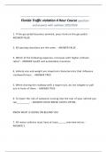 Florida Traffic violation 4 Hour Course questions and answers with solutions 2025&sol;2026