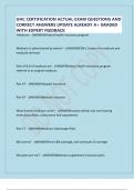 UHC CERTIFICATION ACTUAL EXAM QUESTIONS AND CORRECT ANSWERS UPDATE ALREADY A&plus; GRADED WITH EXPERT FEEDBACK