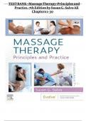 TEST BANK - MASSAGE THERAPY-PRINCIPLES AND PRACTICE&comma; 7TH EDITION &lpar;SALVO&comma; 2023&rpar;&comma; CHAPTER 1-30 &vert; ALL CHAPTERS