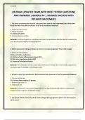 OB FINAL UPDATED EXAM WITH MOST TESTED QUESTIONS AND ANSWERS &vert; GRADED A&plus; &vert; ASSURED SUCCESS WITH DETAILED RATIONALES