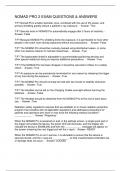 NOMAD PRO 2 EXAM QUESTIONS & ANSWERS