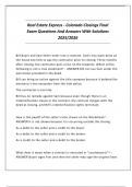 Real Estate Express - Colorado Closings Final Exam Questions And Answers With Solutions 2025&sol;2026