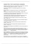 NOMAD PRO 2 TEST QUESTIONS & ANSWERS