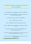 PEARSON RBT EXAM 2025 QUESTIONS AND ANSWERS