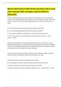 Mental Health&sol;Psych HESI Review Questions &lpar;50 Q study with rationale&rpar; With complete solution RATED A&plus; 2025&sol;2026