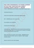 WGU D096 FUNDAMENTALS OF DIVERSE LEARNERS ACTUAL EXAM  QUESTIONS AND CORRECT ANSWERS UPDATE ALREADY A&plus; GRADED