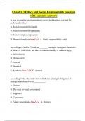 Chapter 3 Ethics and Social Responsibility question with accurate answers&period;