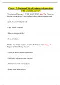 Chapter 7&colon; Business Ethics Fundamentals questions  with accurate answers 