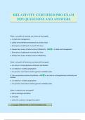 RELATIVITY CERTIFIED PRO EXAM 2025 QUESTIONS AND ANSWERS