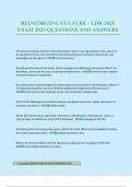 REINFORCING CULTURE - LDR-202S EXAM 2025 QUESTIONS AND ANSWERS