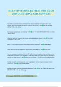 RELATIVITYONE REVIEW PRO EXAM 2025 QUESTIONS AND ANSWERS