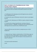 NUR 2474&vert;NUR 2474 PHARMACOLOGY FINAL EXAM&vert;LATEST UPDATE