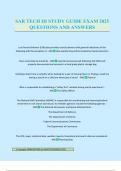 SAR TECH III STUDY GUIDE EXAM 2025 QUESTIONS AND ANSWERS