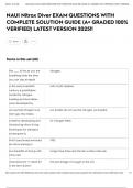 NAUI Nitrox Diver EXAM QUESTIONS WITH COMPLETE SOLUTION GUIDE &lpar;A&plus; GRADED 100&percnt; VERIFIED&rpar; LATEST VERSION 2025&excl;&excl;