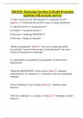 DIE4310&colon; Marketing Nutrition & Health Promotion  questions with accurate answers