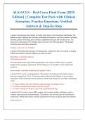 ALS&sol;ACLS &ndash; Red Cross Final Exam &lbrack;2025 - 2026 Edition&rsqb; &vert; Complete Test Pack with Clinical Scenarios&comma; Practice Questions&comma; Verified Answers & Step-by-Step