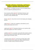 Principles of Business&comma; Marketing&comma; and Finance -  Chapter 1 questions with accurate answers 