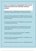 WGU C214 FINANCIAL MANAGEMENT PASS THE OA EXAM&vert; QUESTIONS AND ANSWERS&vert; UPDATE&vert;A GRADED