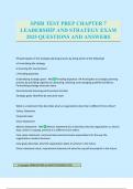 SPHR TEST PREP CHAPTER 7 LEADERSHIP AND STRATEGY EXAM 2025 QUESTIONS AND ANSWERS