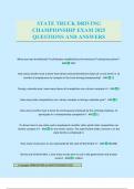 STATE TRUCK DRIVING CHAMPIONSHIP EXAM 2025 QUESTIONS AND ANSWERS