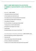 HIST 2280 MIDTERM EXAM WITH CORRECT QUESTIONS AND ANSWERS 2025