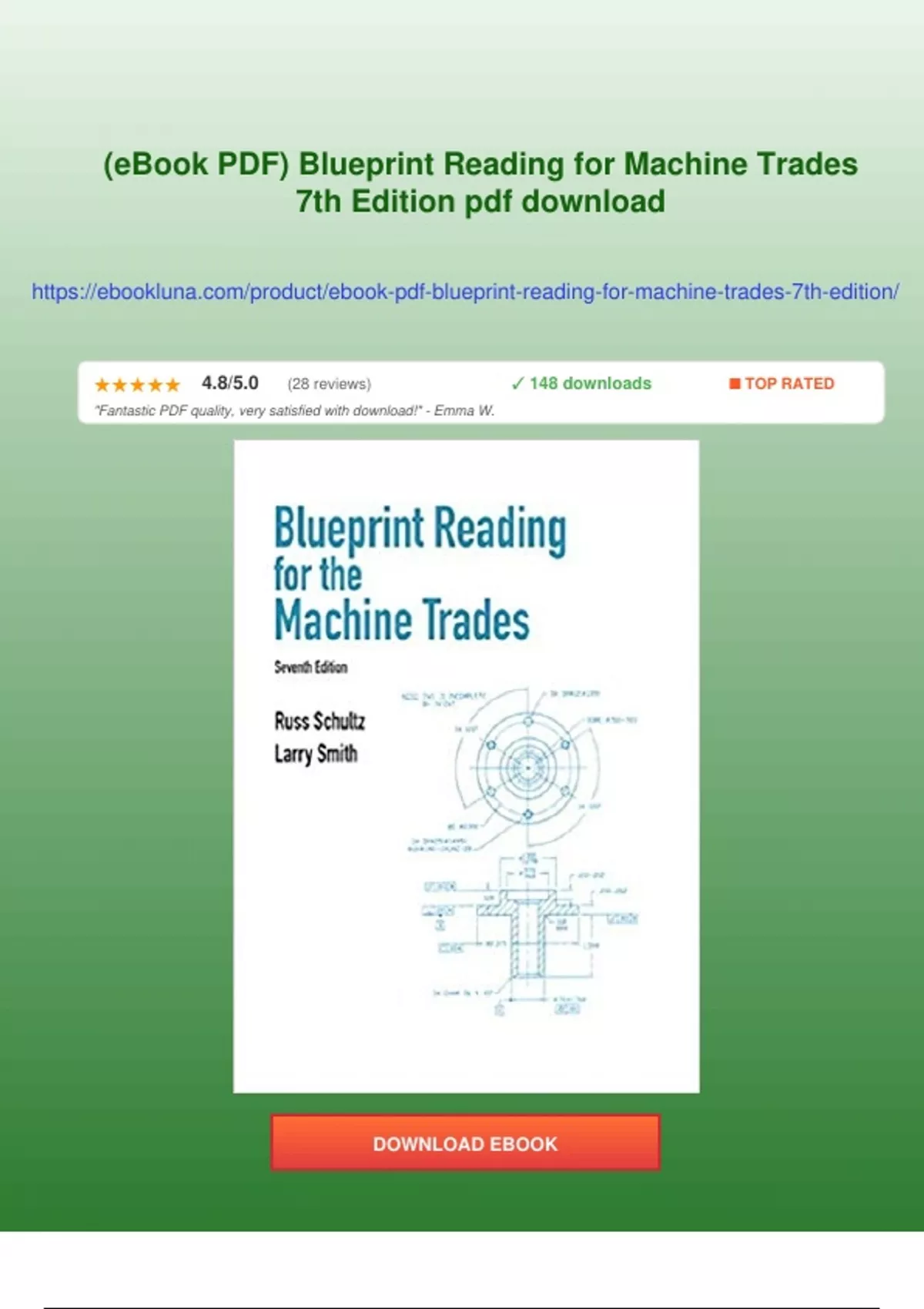 Summary (eBook PDF) Blueprint Reading for Machine Trades 7th Edition ...
