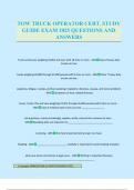 TOW TRUCK OPERATOR CERT&period; STUDY GUIDE EXAM 2025 QUESTIONS AND ANSWERS