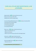 USPS SSA EXAM 2025 QUESTIONS AND ANSWERS