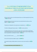 VA CONTRACTOR&sol;RESIDENTIAL CONTRACTOR EXAM 2025 QUESTIONS AND ANSWERS