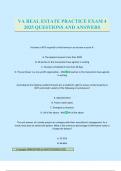 VA REAL ESTATE PRACTICE EXAM 4 2025 QUESTIONS AND ANSWERS