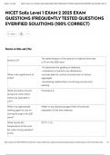 NICET Soils Level 1 EXAM 2 2025 EXAM QUESTIONS &vert;FREQUENTLY TESTED QUESTIONS &vert;&vert;VERIFIED SOLUTIONS &lpar;100&percnt; CORRECT&rpar;