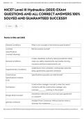 NICET Level III Hydraulics &lpar;2025&rpar; EXAM QUESTIONS AND ALL CORRECT ANSWERS 100&percnt; SOLVED AND GUARANTEED SUCCESS&excl;&excl;