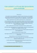 VSO LESSON 1-6 EXAM 2025 QUESTIONS AND ANSWERS