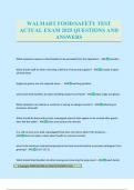 WALMART FOOD&sol;SAFETY TEST ACTUAL EXAM 2025 QUESTIONS AND ANSWERS