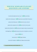 WEB WOC SEMINARS EXAM 2025 QUESTIONS AND ANSWERS