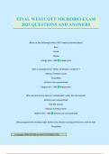 FINAL WESTCOTT MICROBIO EXAM 2025 QUESTIONS AND ANSWERS