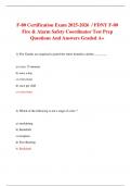 F-80 Certification Exam 2025-2026  &sol; FDNY F-80 Fire & Alarm Safety Coordinator Test Prep Questions And Answers Graded A&plus;