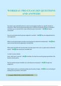 WORKDAY PRO EXAM 2025 QUESTIONS AND ANSWERS
