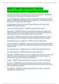 WGU D 668 Elementary Literacy Curriculum with Complete Solutions