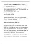 MONTANA 1948 REVIEW QUESTIONS & ANSWERS