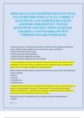 HESI ADVANCED PATHOPHYSIOLOGY FINAL  EXAM 2025&sol;2026 WITH ACTUAL CORRECT  QUESTIONS AND VERIFIED DETAILED  ANSWERS &vert;FREQUENTLY TESTED  QUESTIONS AND SOLUTIONS &vert;ALREADY  GRADED A&plus;&vert;NEWEST&vert;BRAND NEW  VERSION&excl;&excl;&excl;&vert;GUARANTEED PASS 