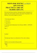 NRNP 6540/ DNP701 ADVANCED PRACTICE CARE OF OLDER ADULTS QUESTIONS AND ANSWERS 2025