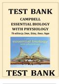  Campbell Essential Biology with Physiology &ndash; 7th Edition by Simon&comma; Dickey&comma; Reece & Hogan &ndash; Complete Test Bank with Answers