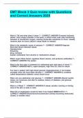 EMT Block 3 Quiz review with Questions and Correct Answers 2025&period;