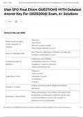 Utah SFO Final EXAM QUESTIONS WITH Detailed Answer Key For &lpar;2025&vert;2026&rpar; Exam&comma; A&plus; Solutions