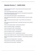 Module Review 7 - NURS 5334 Questions and Answer 2025