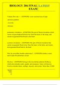 BIOLOGY 206 FINAL EXAM QUESTIONS AND ANSWERS 2025