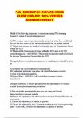 PJM GENERATION DISPATCH EXAM QUESTIONS AND 100&percnt; VERIFIED ANSWERS &lpar;NEWEST&rpar;